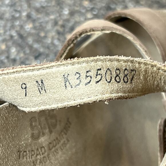 SAS Tripad Comfort Beige Womens Size 9 M Leather Sandals Slip On Slides Open Toe - Picture 10 of 10